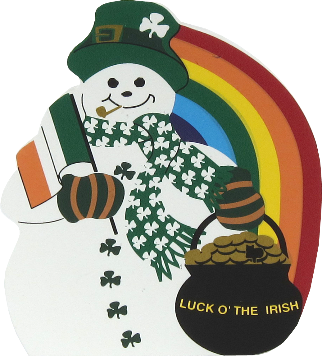 Irish Snowman (1046x1154), Png Download