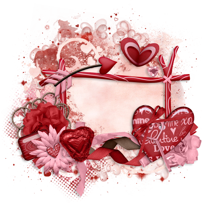 Valentine Cluster Frame 700 X - Heart (700x700), Png Download