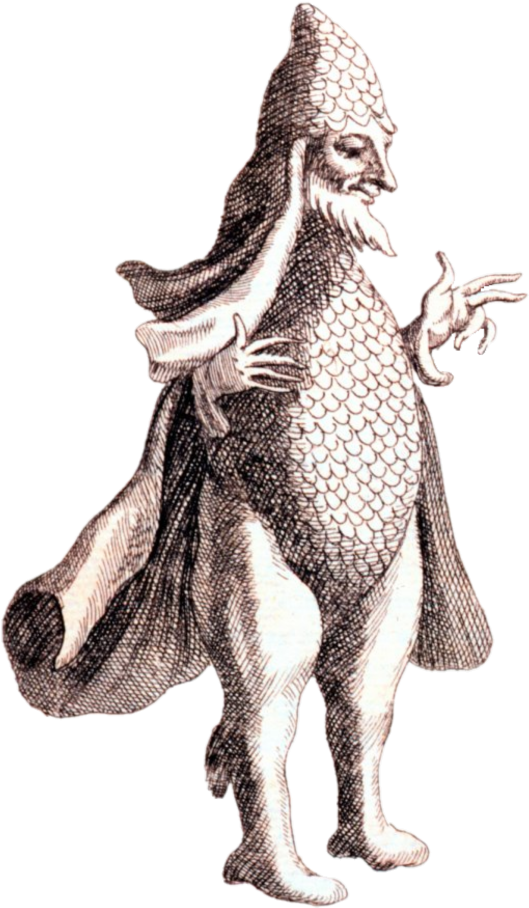 Bishop Fish - Sea Monsters Chet Van Duzer (537x911), Png Download