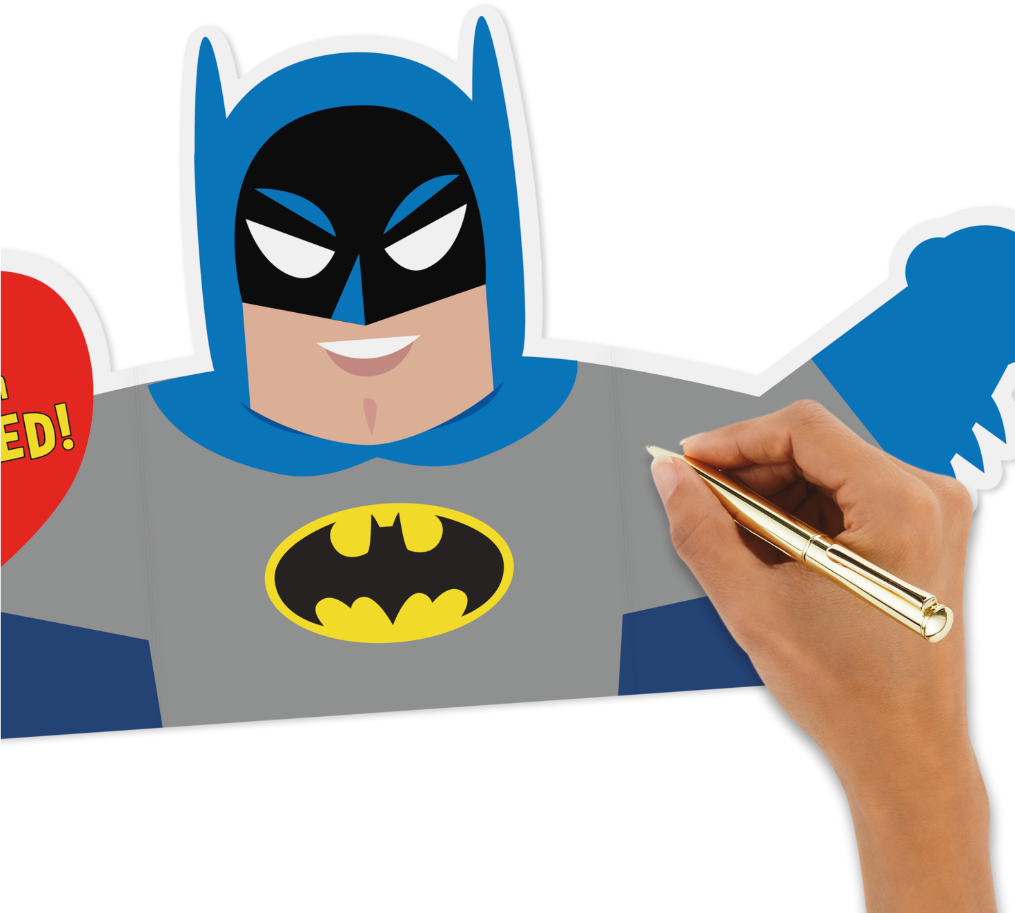 Valentine's Day Card Dc Comics™ Batman™ Pow - Batman (1470x1470), Png Download