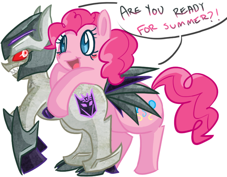 Pre Megatron Pinkie Pie Optimus Prime Kickback Soundwave - Megatron X Pinkie Pie (800x600), Png Download
