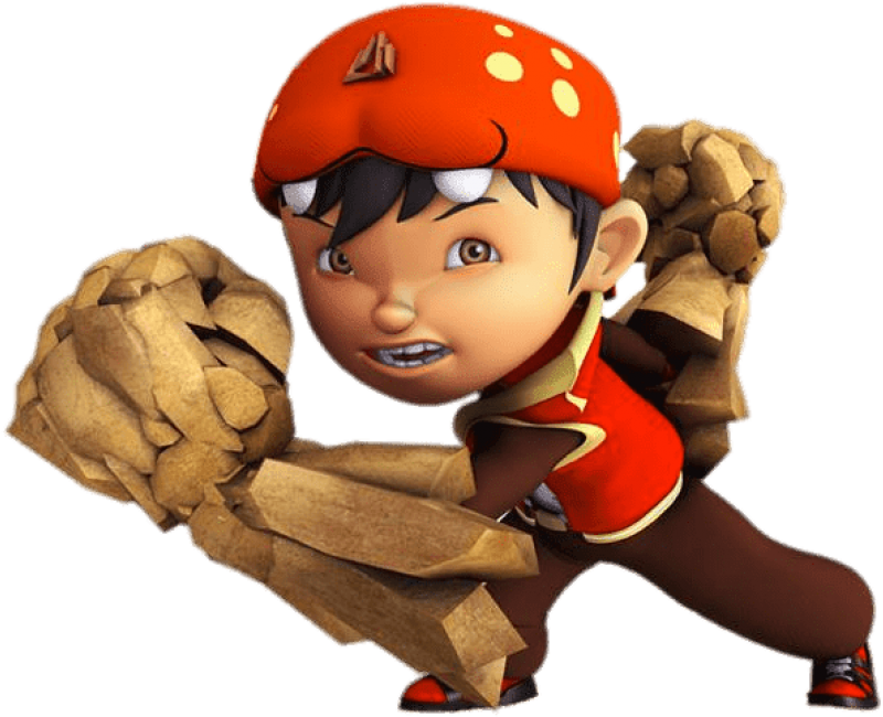 Free Png Download Boboiboy With Wooden Fists Clipart - Boboiboy Tanah (850x705), Png Download