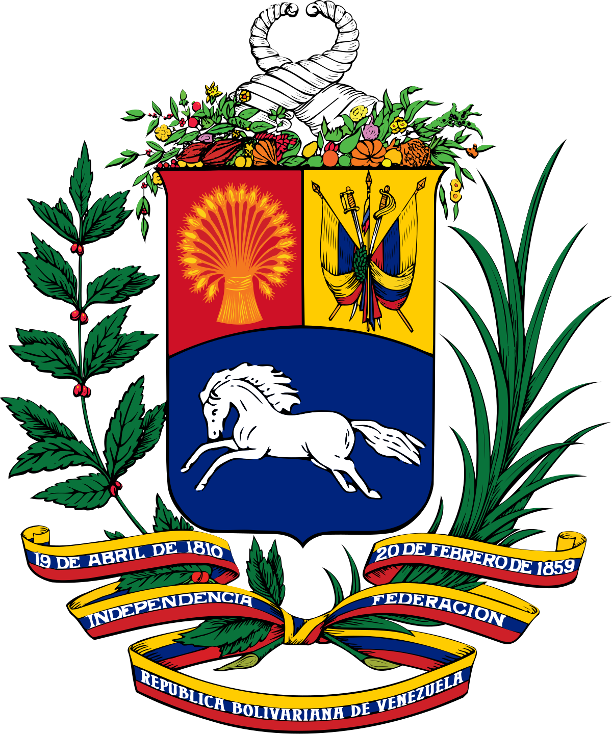 Escudo De Venezuela (1200x1440), Png Download