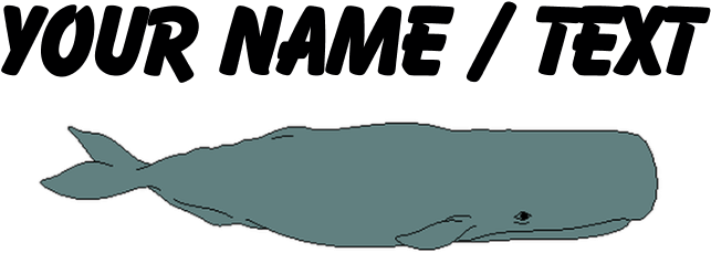 Custom Sperm Whale Apron - Sauries (700x700), Png Download