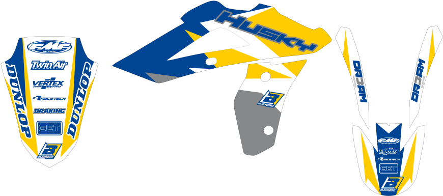 Blackbird Racing Complete Set Dream3 Husqvarna Cr Wr - Husqvarna Enduro 125 2t 2002 (1024x768), Png Download