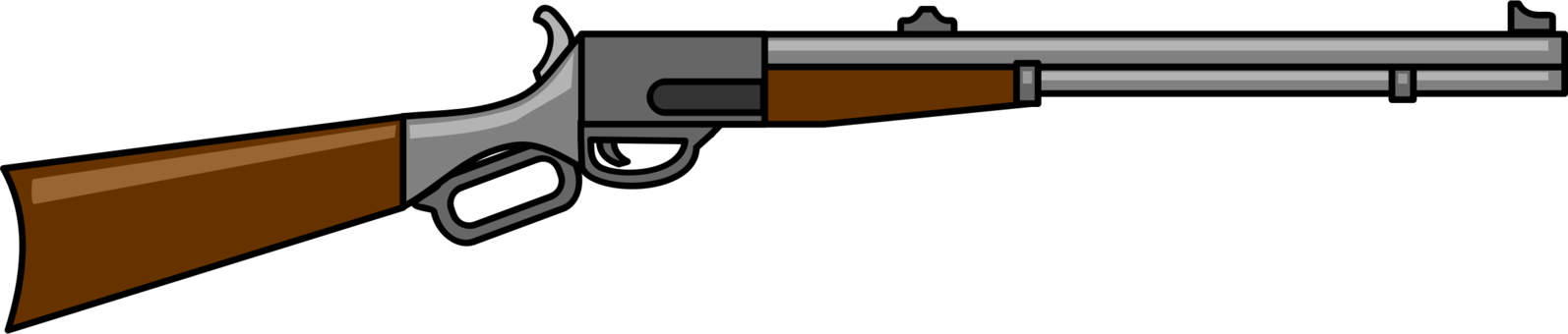 Air Gun Rifle Firearm Long Gun - Air Rifle Clipart (1594x340), Png Download