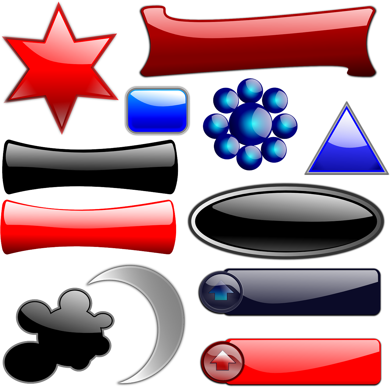Formas De Botones Png (640x634), Png Download