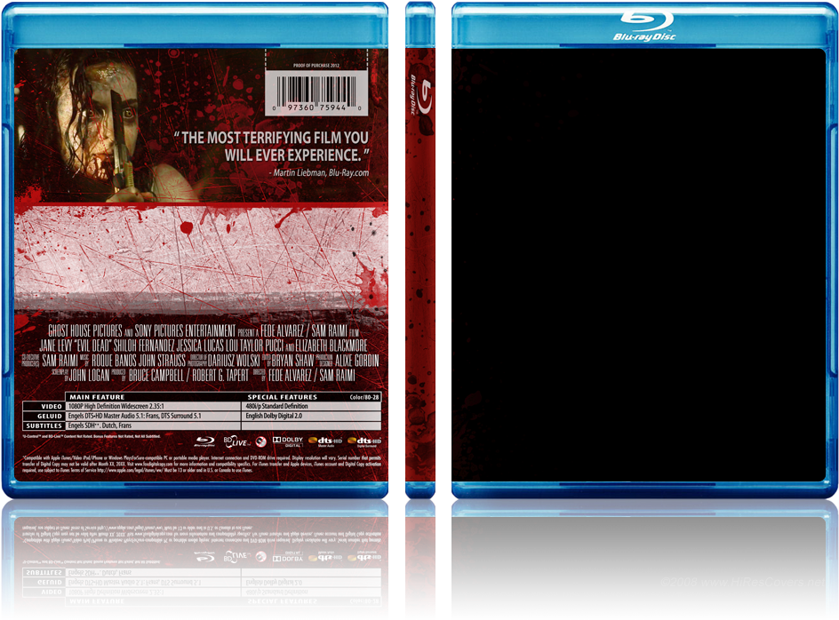 Evil Dead 2013 Blu Ray - Man Of Steel Blu Ray Dvd Cover (975x713), Png Download