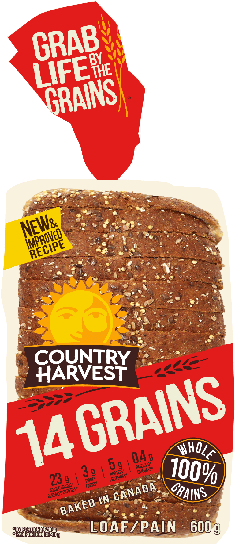 Country Harvest 14 Grains Bread Image - Chocolate (850x1848), Png Download