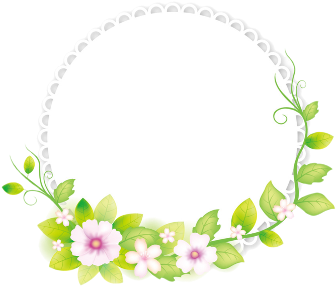 Flower Illustrator Frame Fresh Adobe Round - Round Flower Frame (800x625), Png Download