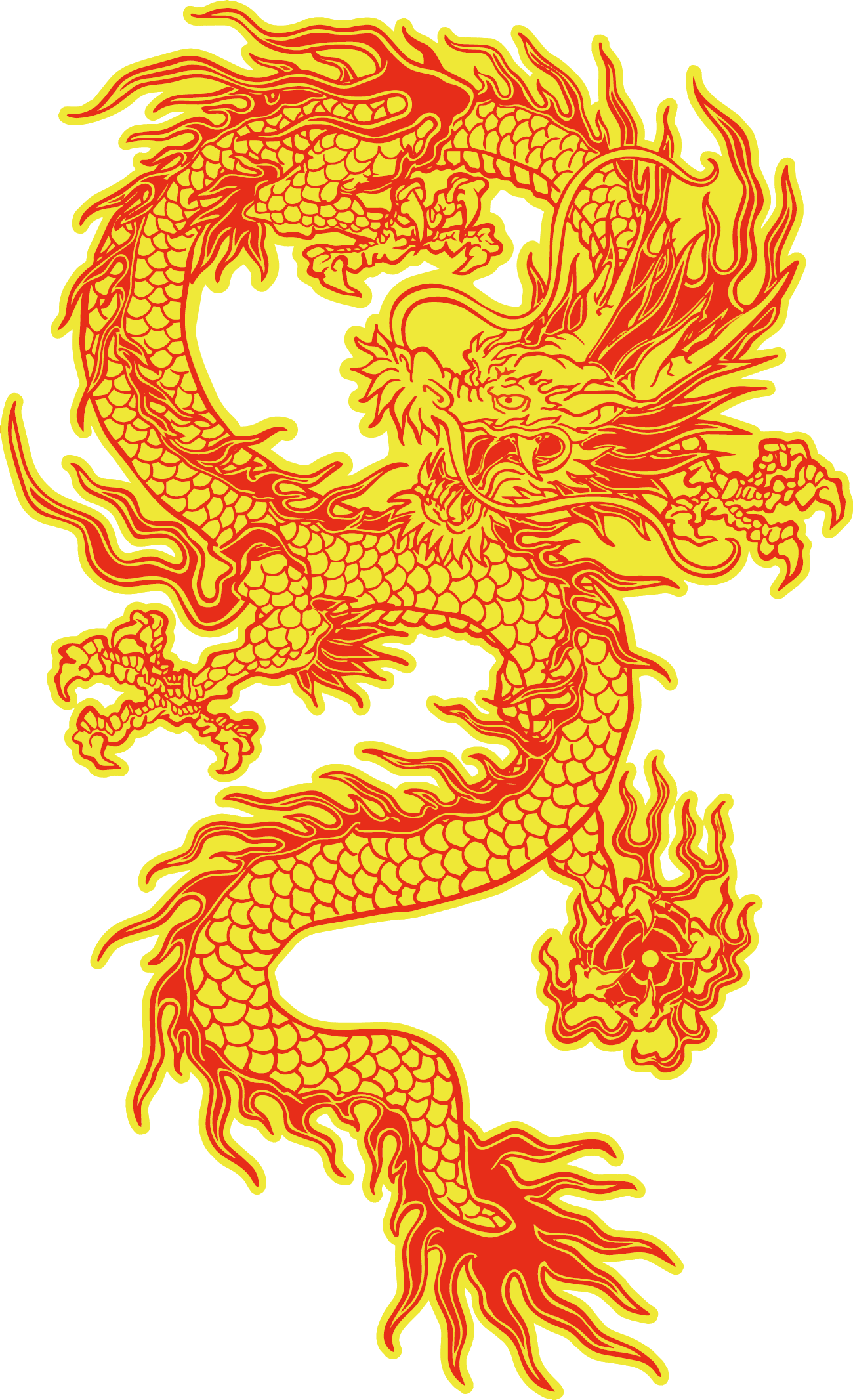 Pattern Korean Illustration Chinese Dragon Free Photo - White Chinese Dragon Transparent (1300x2133), Png Download