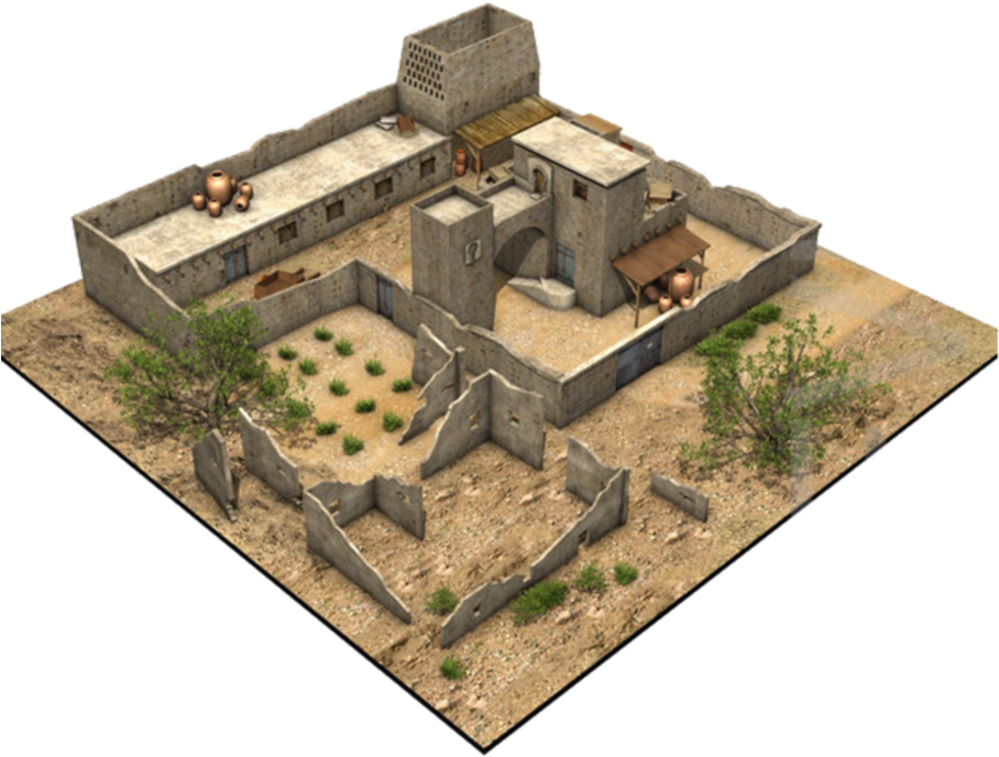 Casă Feniciană Canaanită Fortificată 02 Large Transparent - Medieval Architecture (992x909), Png Download