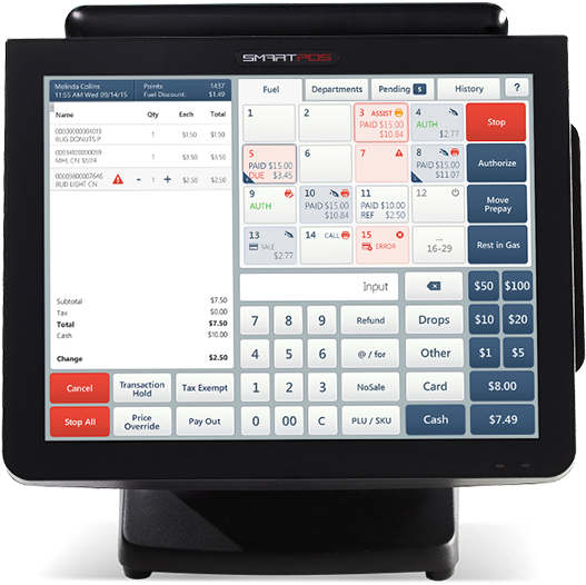 Ideal For Convenience Stores And Gas Stations, Smartpos - Petrosoft, Llc (840x686), Png Download