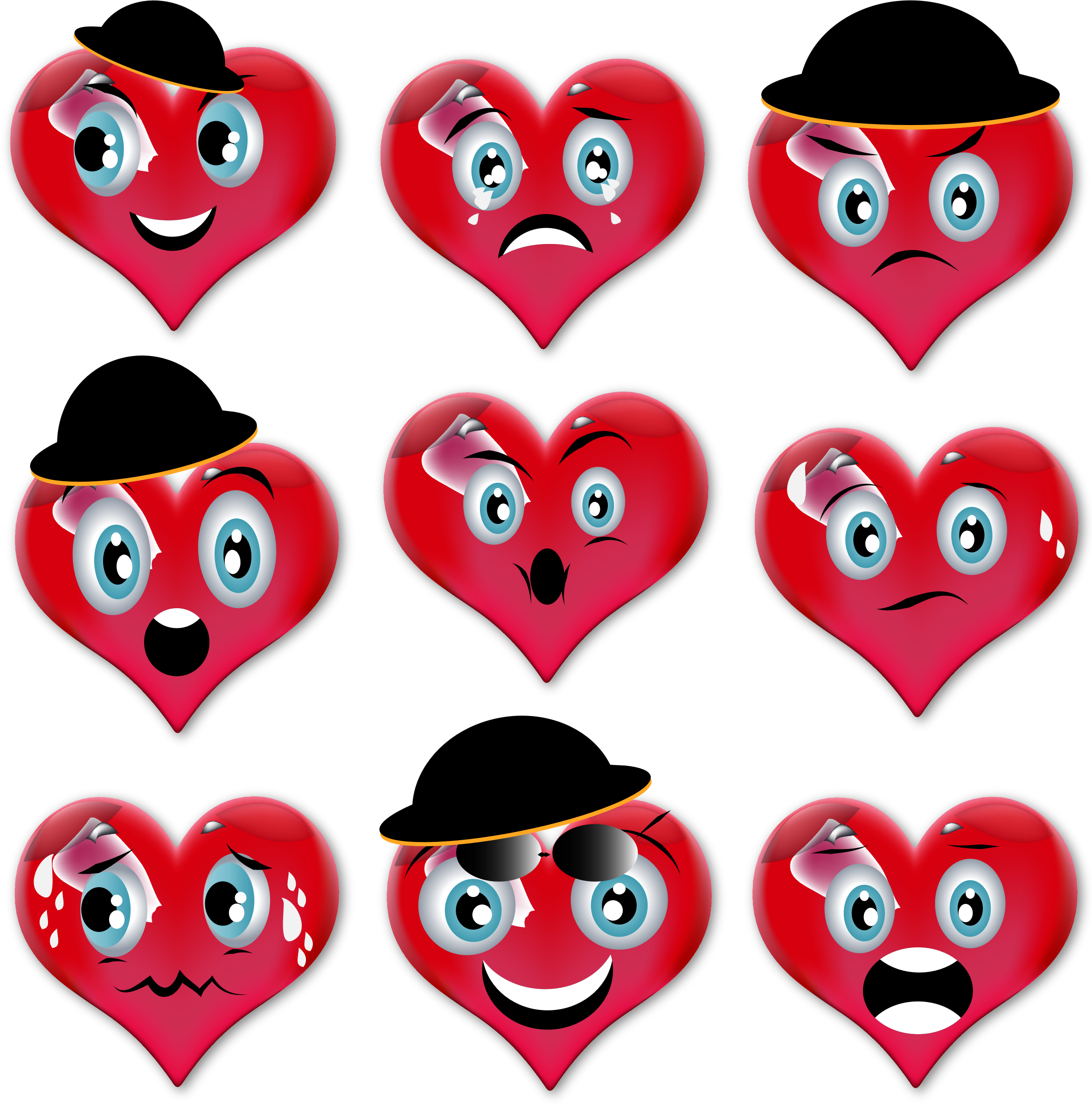 This Free Icons Png Design Of Love Smileys Set (2341x2371), Png Download