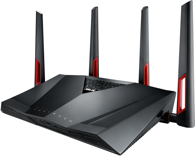The Asus Rt Ac88u Dual Band Wireless Ac3100 Gigabit - Asus Ac88u (675x560), Png Download
