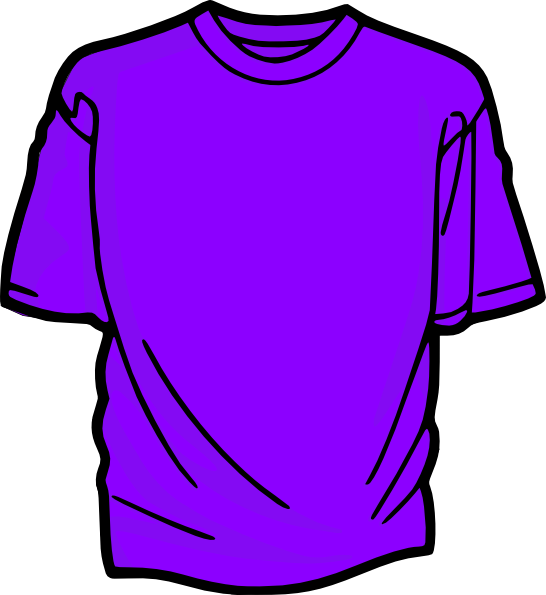 T Shirt Purple Clip Art At Clker Vector Clip Art Online - Wear Blue Anti Bullying (546x595), Png Download