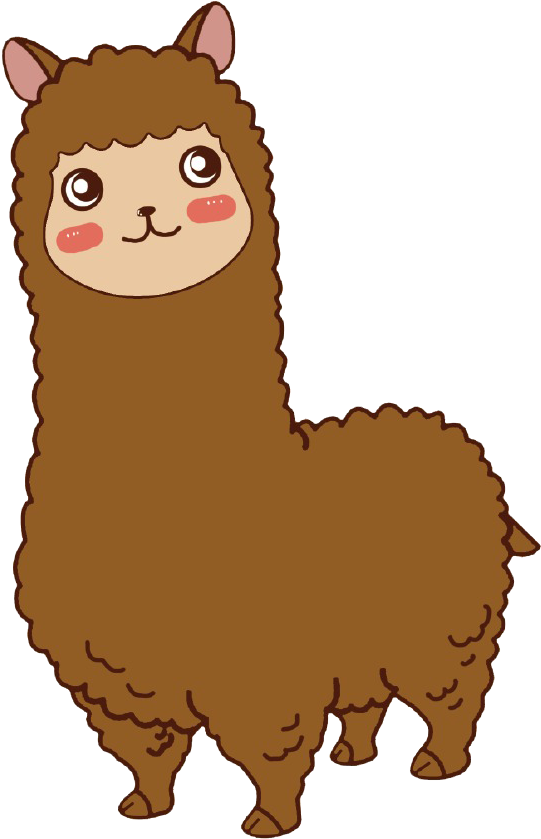 Clipart De Alpaca Sin Fondo Png - 羊 駝 卡通 (599x921), Png Download