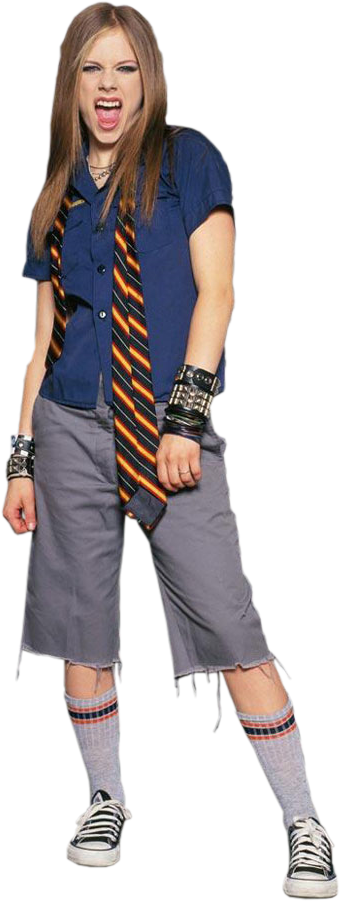 Avril Lavigne Png - Fashion Model (343x901), Png Download