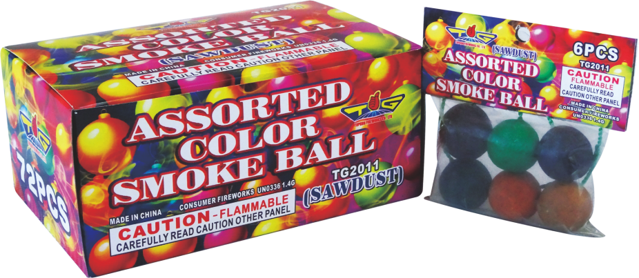 Tg2011-12 Assorted Color Smoke Ball[sawdust] - Bouncy Ball (926x403), Png Download