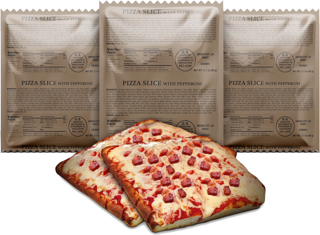 Pizza Slice With Pepperoni Package - Pepperoni (1500x1500), Png Download