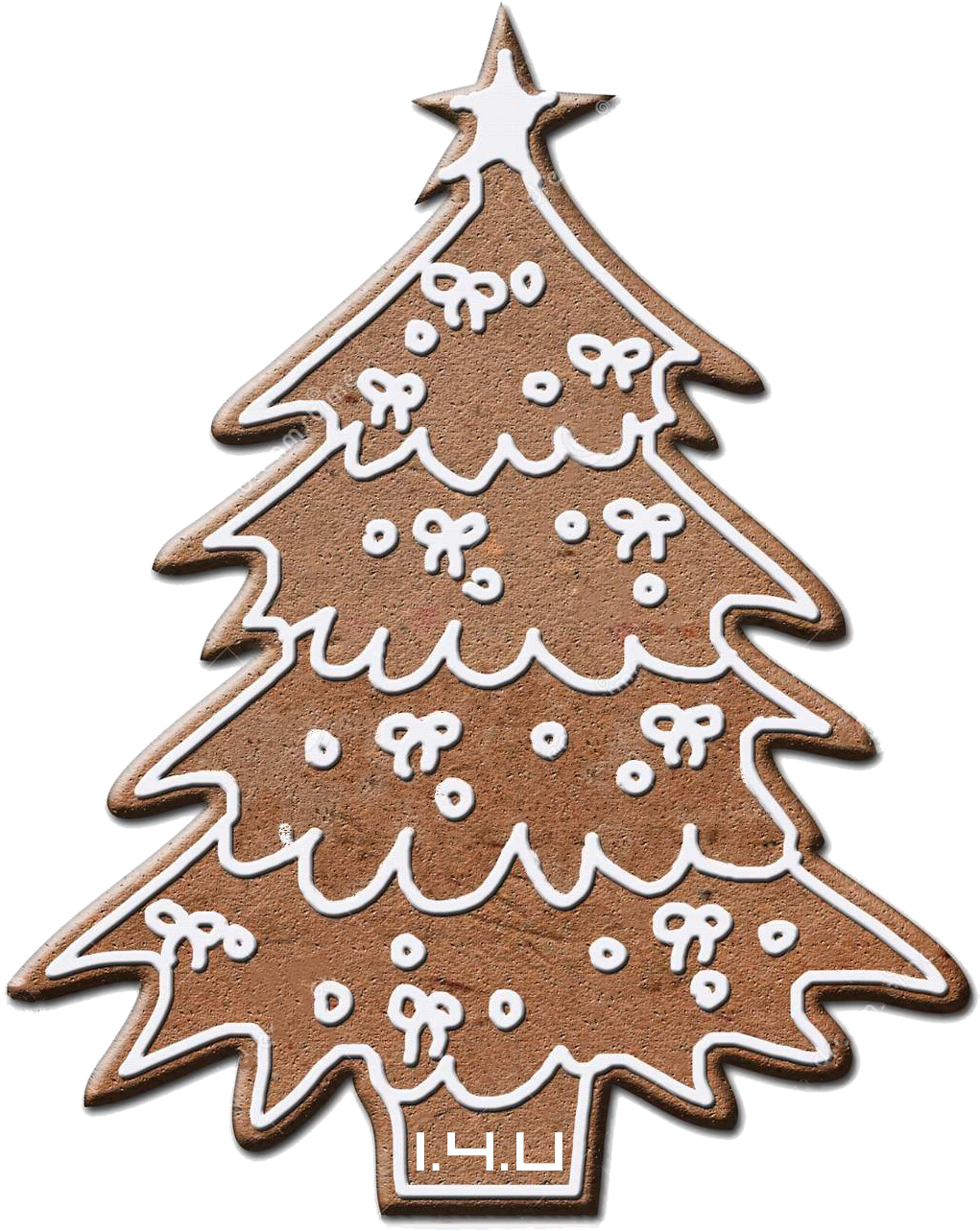 Gingerbread Christmas Tree (1024x1298), Png Download