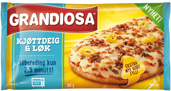 Pizzaslice Kjøttdeig Og Løk - Grandiosa (600x600), Png Download