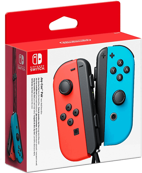 Nintendo Switch Joy-con Neon Controller Set - Red And Blue Nintendo Switch Controller (600x600), Png Download
