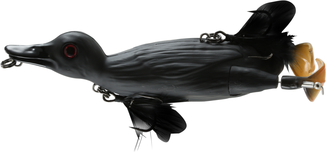 Savage Gear 3d Topwater Suicide Duck Small Animal Wakebait - Savage Gear Duck Black (1321x700), Png Download