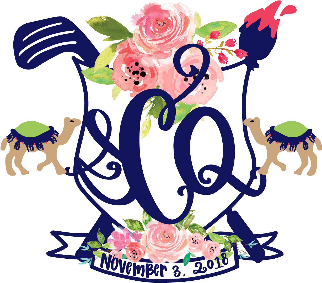 Custom Wedding Crest Illustration (1250x1250), Png Download