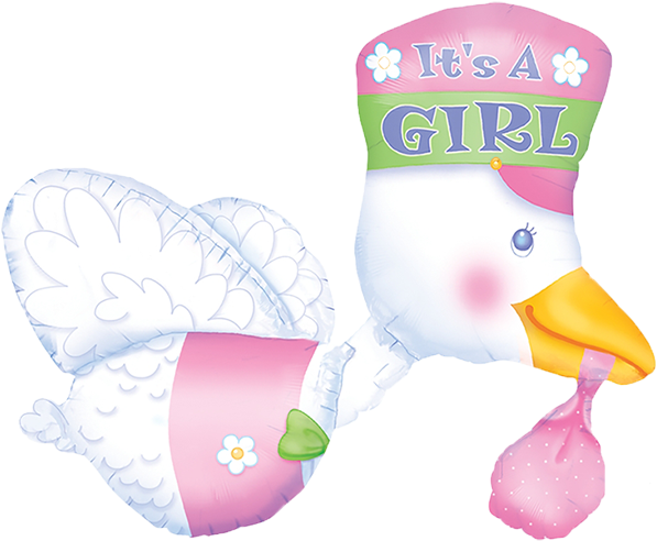 It's A Girl Baby Duck Balloon - Party City Balloons Its A Girl (600x600), Png Download