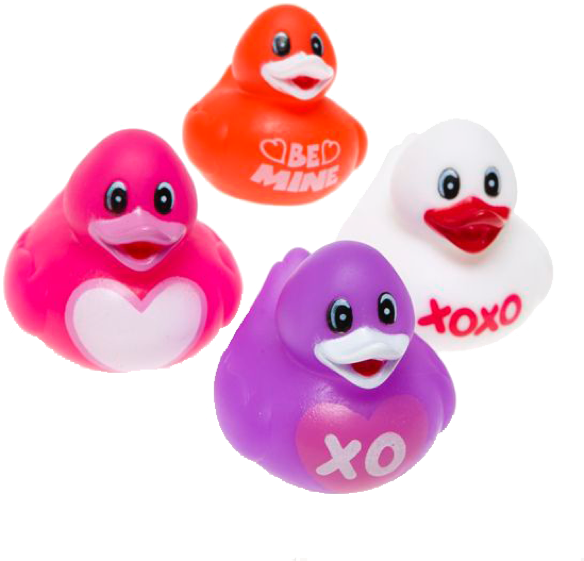 Valentinesducks - Bath Toy (600x900), Png Download
