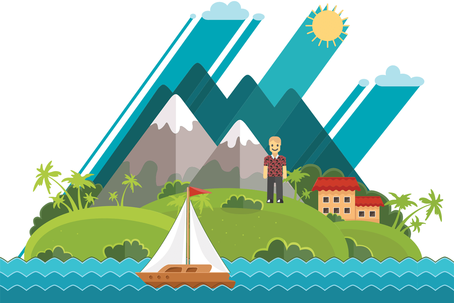 5 Steps To Career Success On The Neighbor Islands - Вектор Природа (1465x977), Png Download