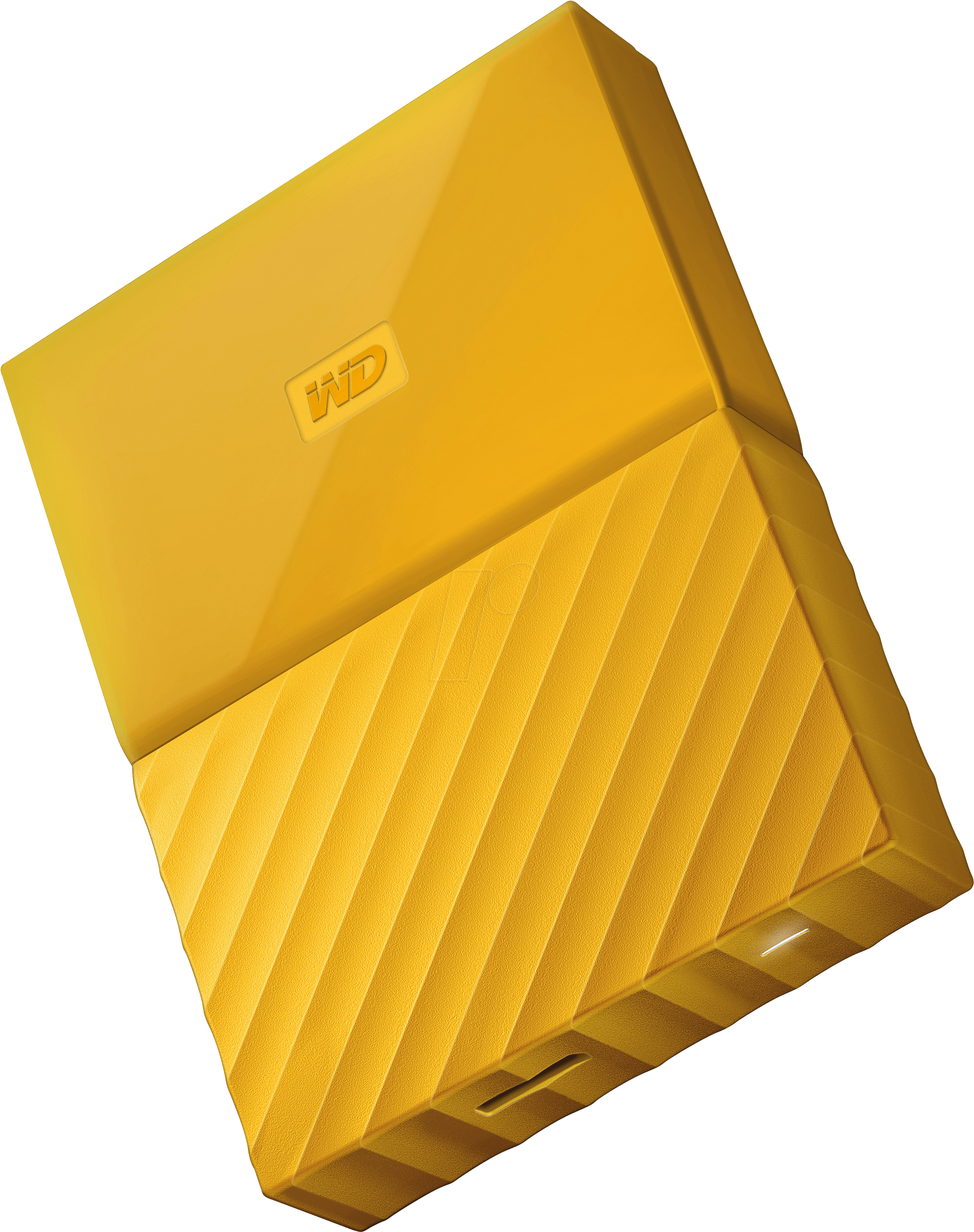 Wd 4tb My Passport Portable Hard Drive Yellow Western - Wd My Passport Hdd (2000x2576), Png Download