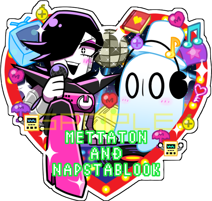 Mettaton And Napstablook アクリルキーホルダー - Cartoon (756x756), Png Download