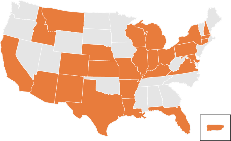 This Year's Conference We Have Attendees Coming From - Tulsa Oklahoma On A Map (800x490), Png Download