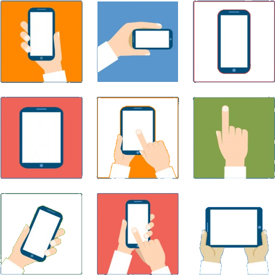 Tablets, Notebooks, Móviles - Finger Flat Design Png (626x626), Png Download