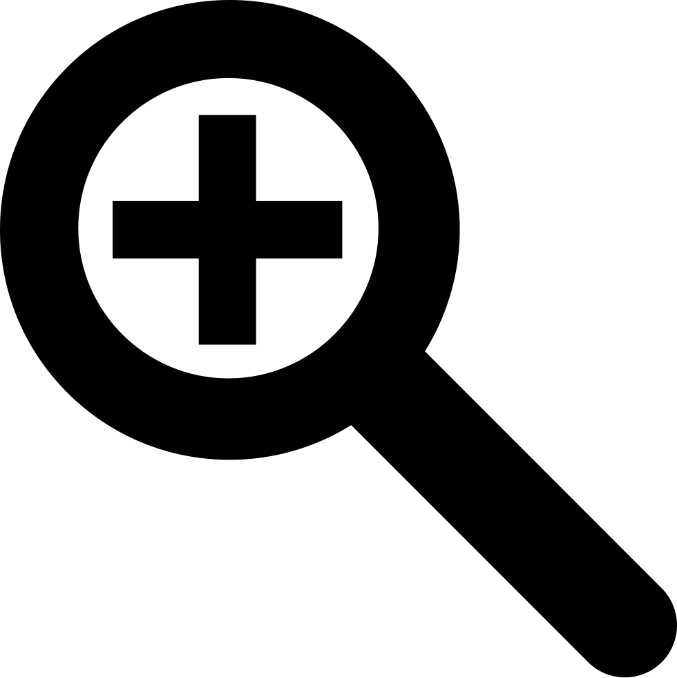 Plus Zoom Symbol Comments - Zoom Magnifying Glass (980x981), Png Download
