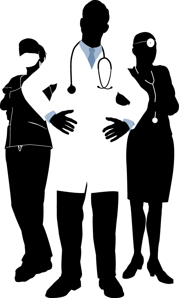 Png Freeuse Physician Photography Illustration Doctors - Silhouette Doctors (616x1022), Png Download