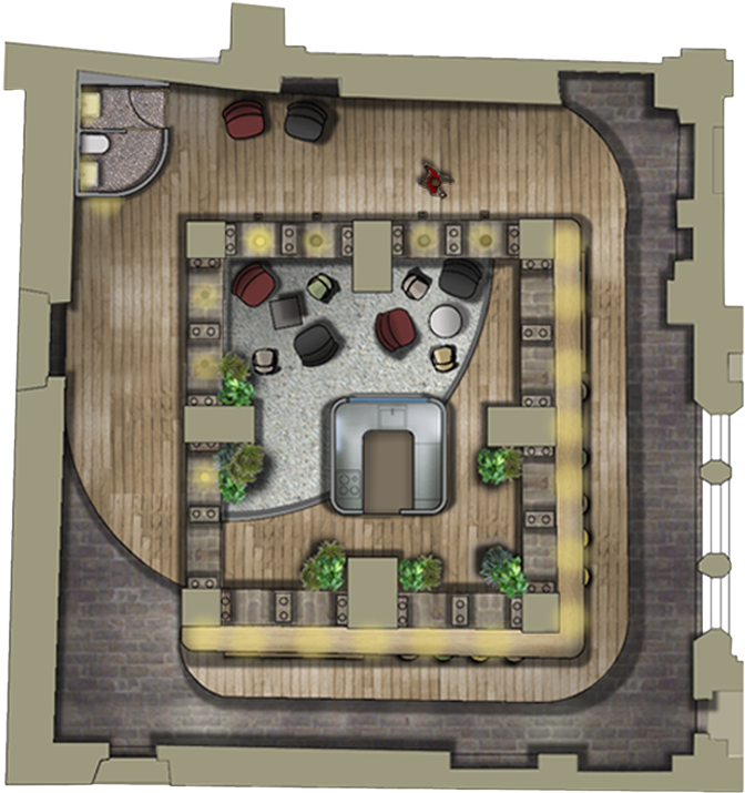 Planta-claustro - Floor Plan (710x749), Png Download