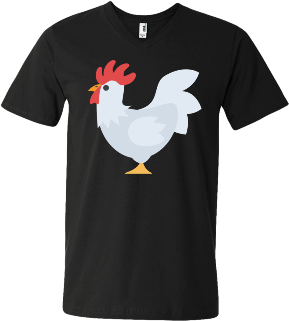 Chicken Emoji Men's V Neck T Shirt - Shirt (1060x1060), Png Download