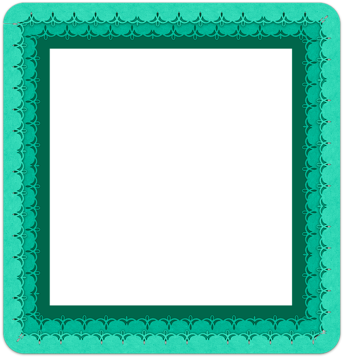 Frame, Ribbon, Side, Scrapbook, Color, Green, Element (692x720), Png Download