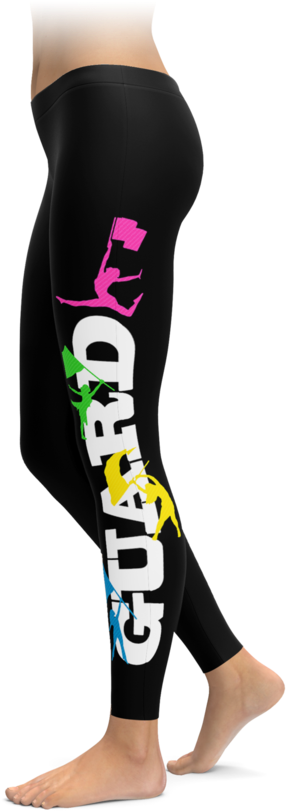 Color Guard Leggings - Powered By Plants Leggings (740x896), Png Download