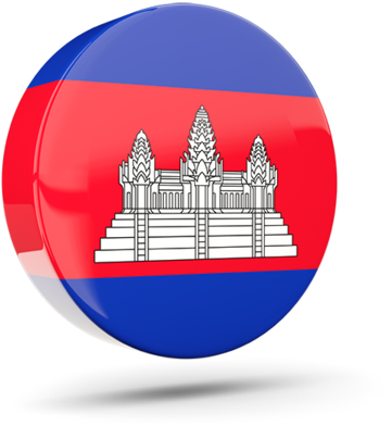 Cambodia Flag Round Png (640x480), Png Download
