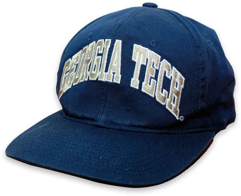 Vintage Starter Georgia Tech Snapback Cap Navy - Baseball Cap (900x900), Png Download