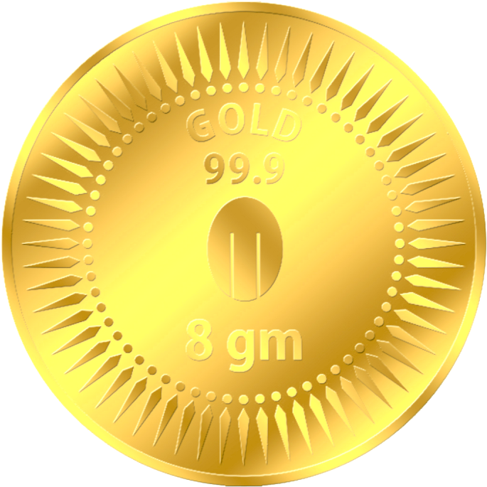 More Views - 8 Gram Gold Coin (800x800), Png Download