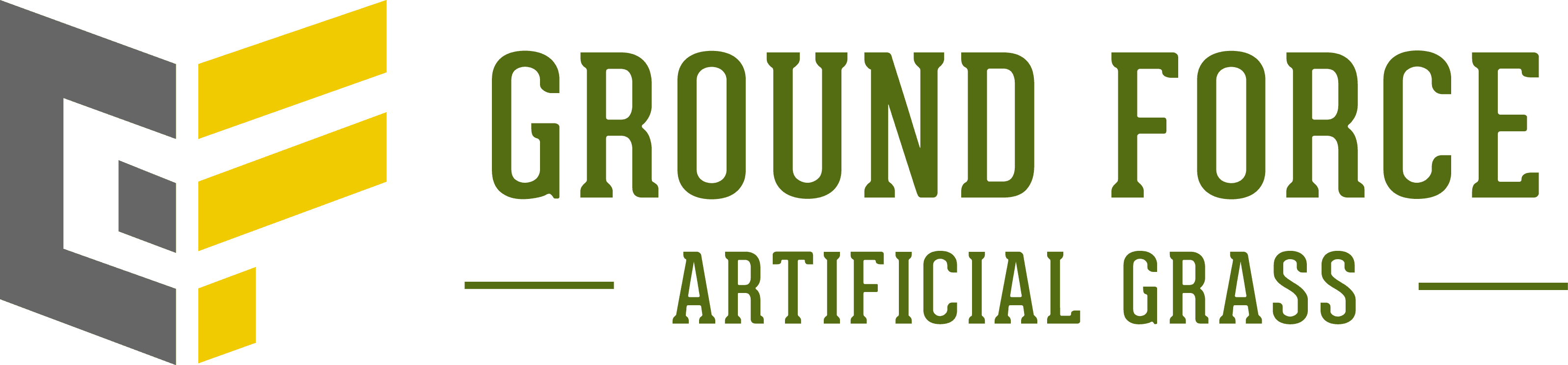 Ground Force Artificial Grass Logo - Graphics (3194x745), Png Download
