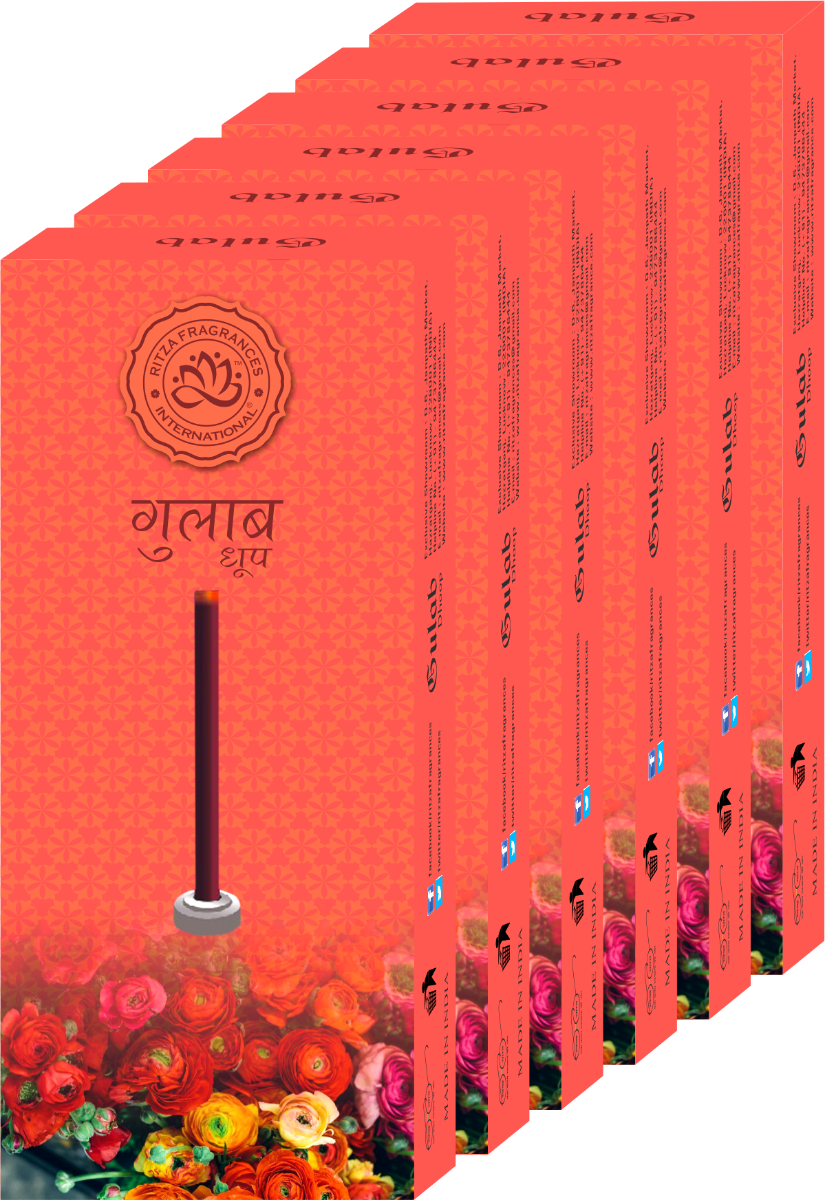 Dhoop Sticks - Rose (1199x1744), Png Download