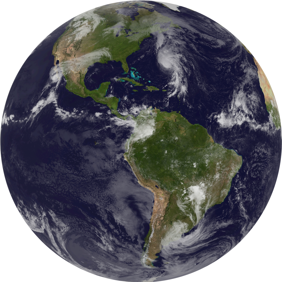 Goes 13 Full Disk 2012 10 16 1445z - Earth (1920x1080), Png Download