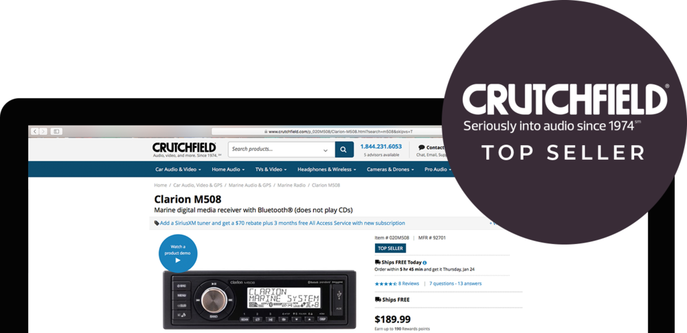 Crutchfield Best Seller - Website (1000x486), Png Download