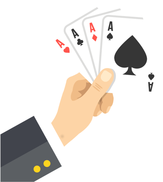 Jeu De Carte En Main Dessin (1016x680), Png Download